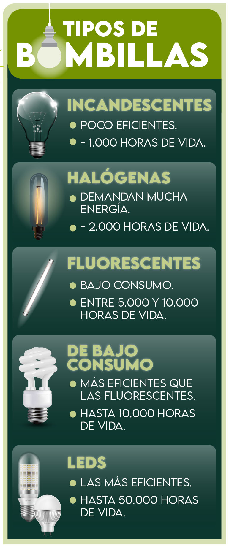 cáustico Permanentemente Falsedad Tipos de bombillas que hay para iluminar tu hogar | DKV 360